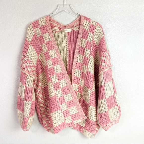 Altar’d State Shannon Chunky Checked Cardigan Size S/M - Picture 2 of 7